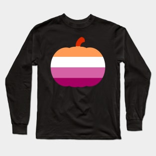 Halloween Pumpkin LGBT Flag Lesbian PRIDE Long Sleeve T-Shirt
